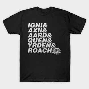 Witcher Sign Blocks (Bonus: ROACH!) T-Shirt